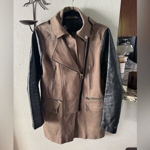 Zara Black and Brown Jacket
